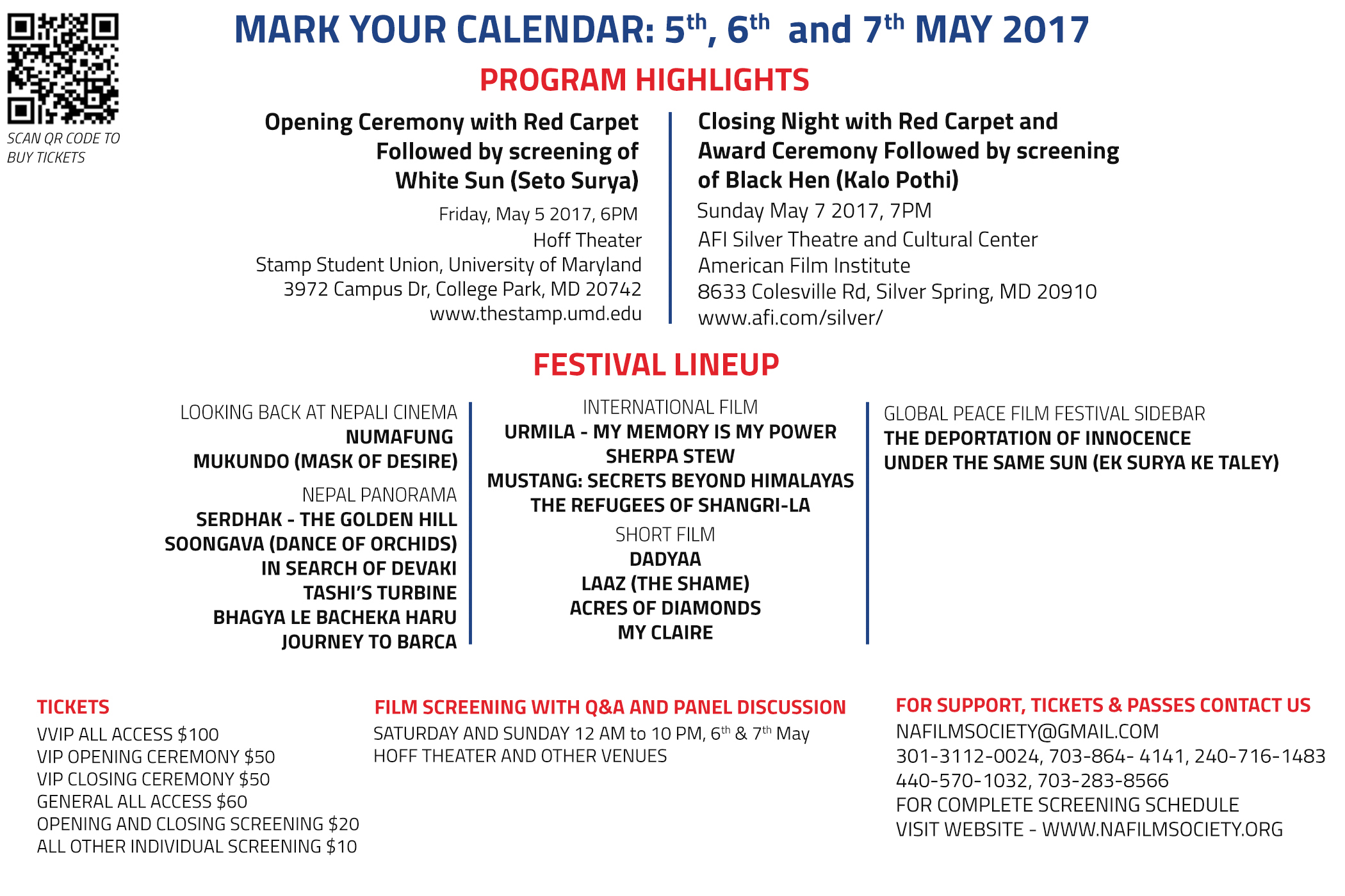 First Ever Nepal America International Film Festival 5th 7th May